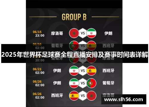 2025年世界杯足球赛全程直播安排及赛事时间表详解